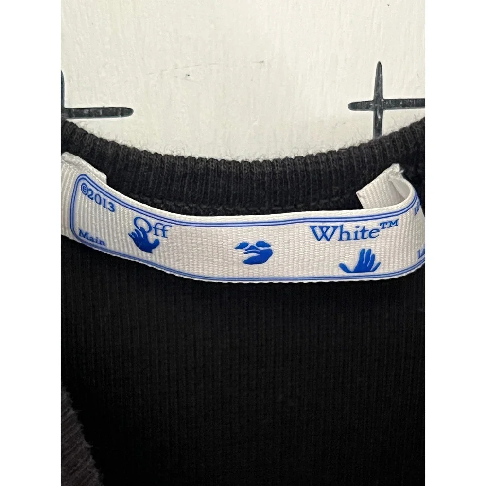 OFF WHITE Ribbed Black Tank Bodysuit Size Large LG 425 Label.     Ii - Picture 5 of 7